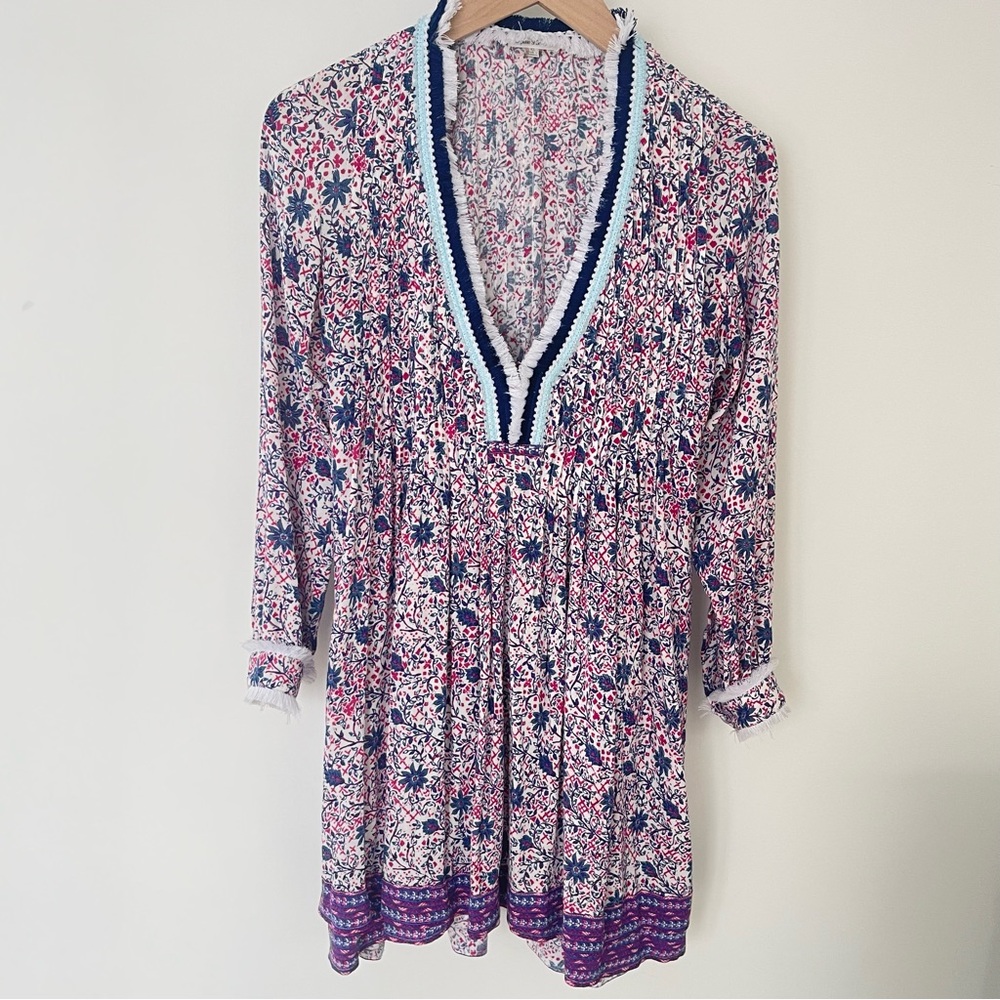 Poupette St Barth Floral Summer Dress/ Bathing Suit Coverup - Size M